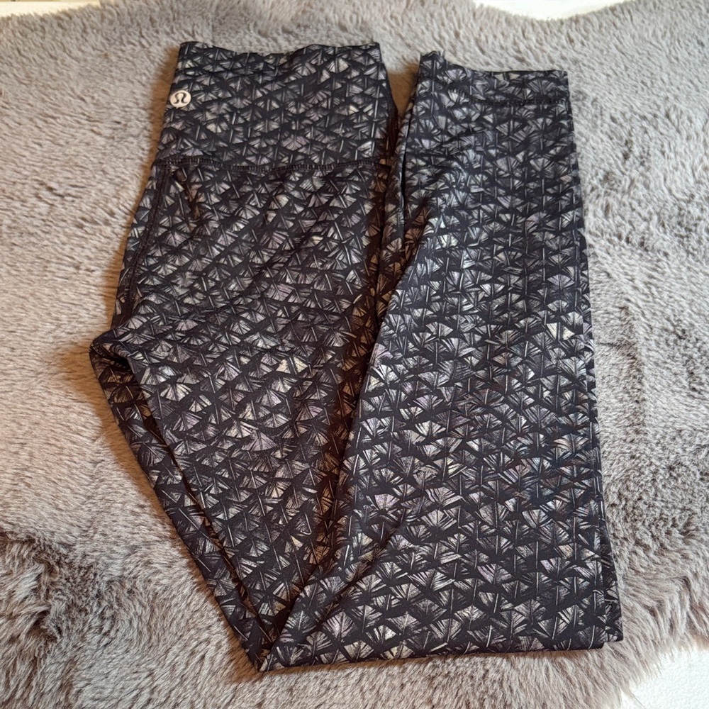 lululemon athletica Black Patterned Leggings